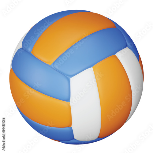 Volleyball 3d rendering isometric icon.