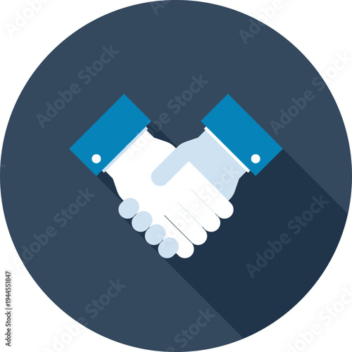 partnership flat web icon concept