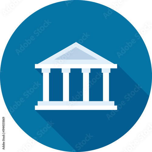 bank flat web icon concept