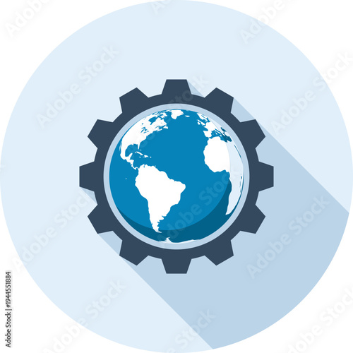 international business flat web icon concept