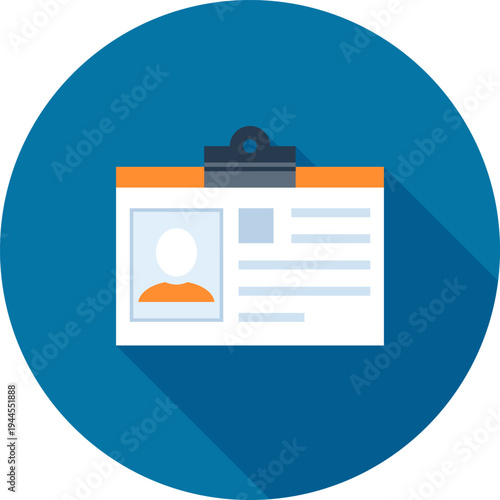 personal info flat web icon concept