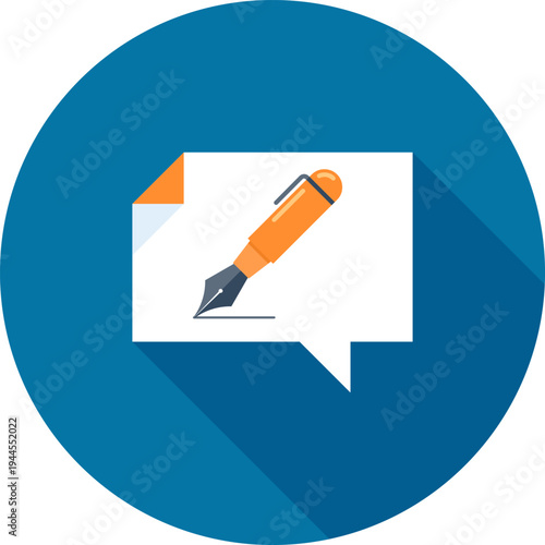 blogging flat web icon concept