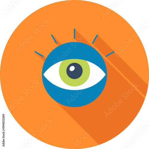 monitoring flat web icon concept