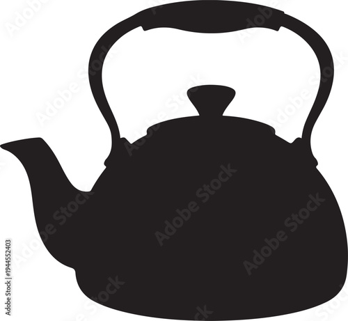 Classic whistling tea kettle cookware icon