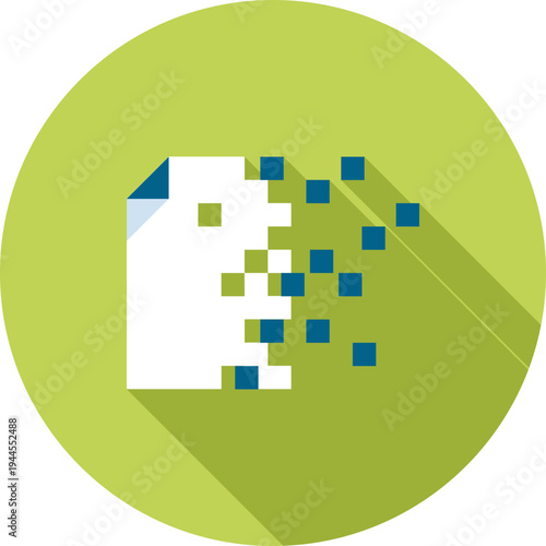 data encryption flat web icon concept