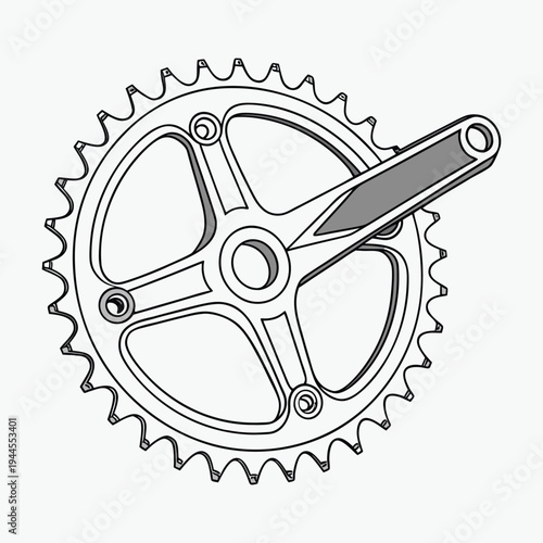 A bike chainring is a circular gear attached to the crankset, guiding the chain to transfer pedaling power smoothly to the rear wheel for efficient cycling.
