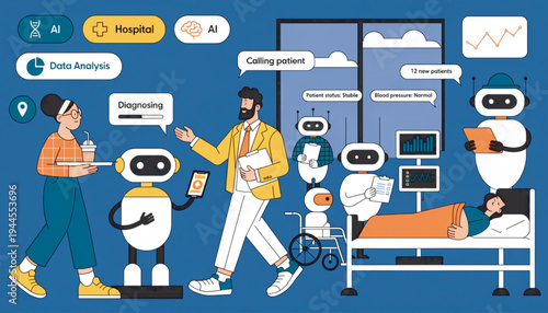 robtic as nurse in hospital