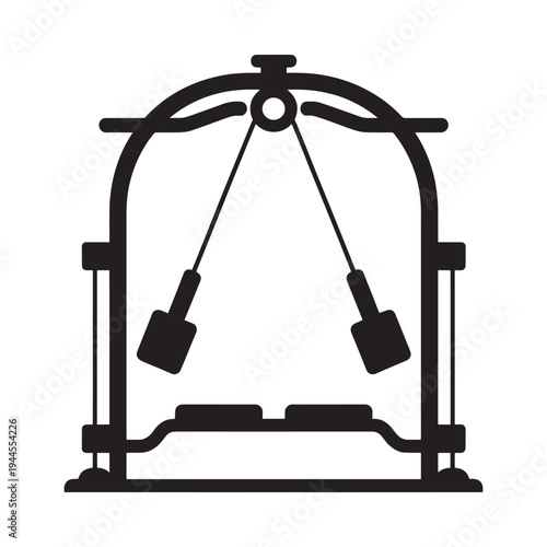 Simple black and white illustration of a vintage well or water pump