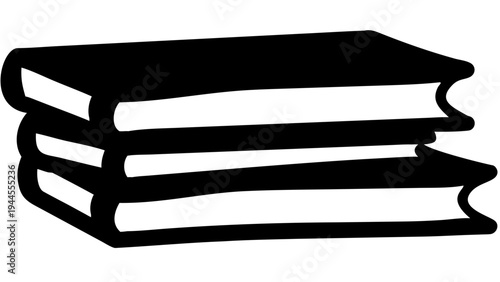 Library books stack vector