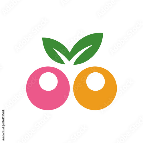 Double O Style Typography Vegetable Logo Design