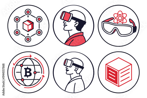 Virtual reality and blockchain cryptocurrency digital technology