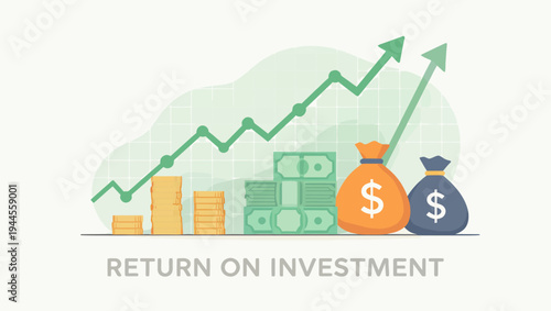 Visual representation of a strong return on investment, showcasing escalating profits, market growth, and successful financial strategies for wealth accumulation
