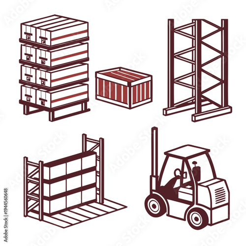 Warehouse equipment and storage forklift pallet