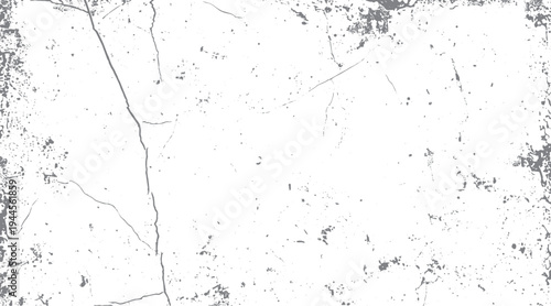 White background with scattered grey grunge textures and fine speckles