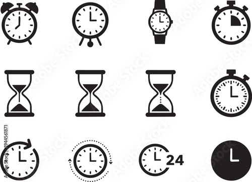 Clocks and Time Icons.