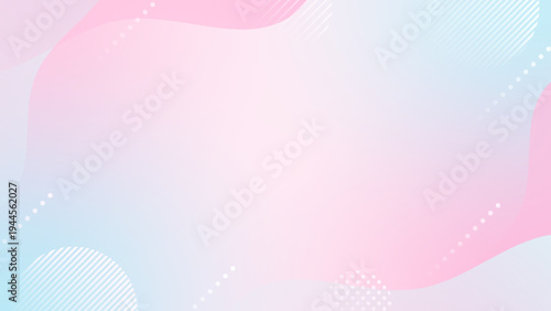 春　ポップ なピンクと水色のグラデーション 背景　16:9	
