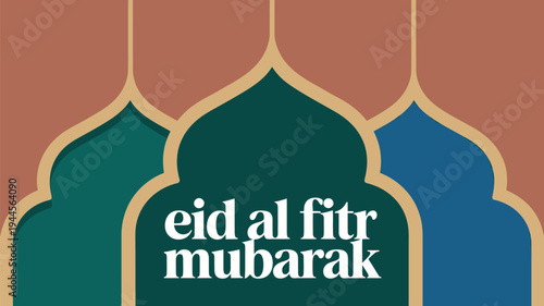 Eid al Fitr Mubarak Islamic Celebration Mosque Design