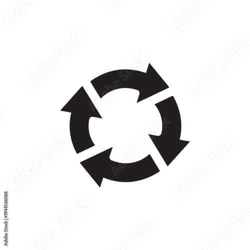 Circular arrows refresh loop icon vector editable EPS