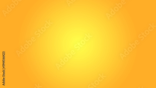 Abstract yellow, orange glowing gradient background, soft light in the center. Smooth vibrant color, luminous backdrop. Disco party posters, music events, club flyers, banners, presentations, design