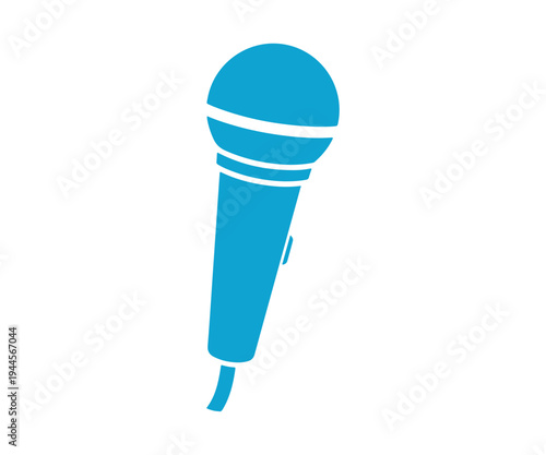 Studio microphone vector illustration on white background.