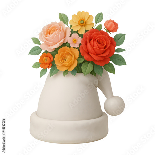 PNG Floral gnome hat illustration
