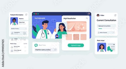 A senior male doctor wearing a white lab coat and stethoscope, looking at a tablet computer while sitting on a couch.