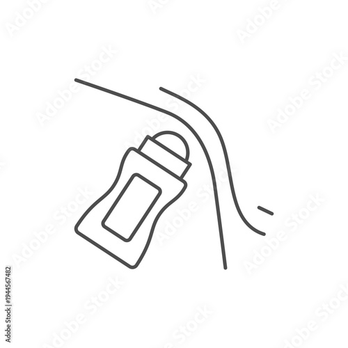 Deodorant using line outline icon