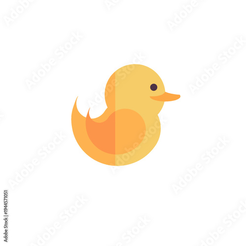 Rubber duck toy icon for baby bath playtime and childhood fun.