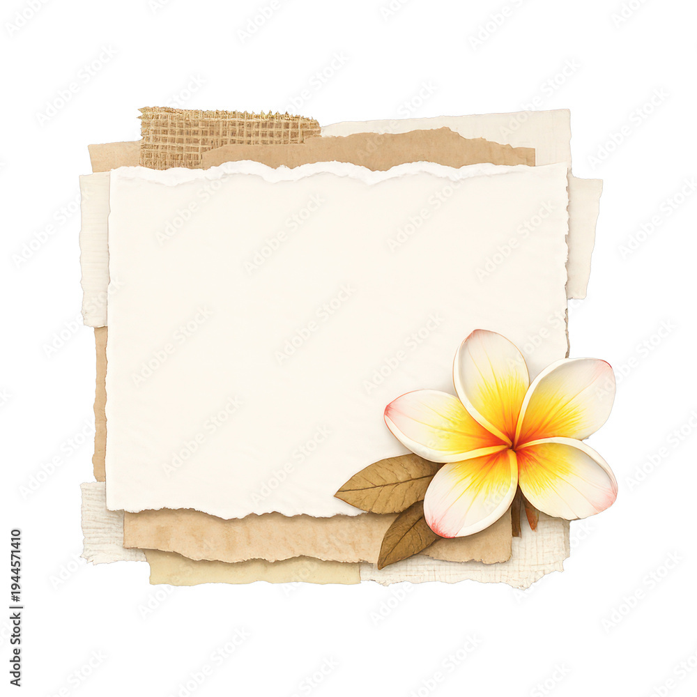 Fototapeta premium PNG Vintage floral paper design