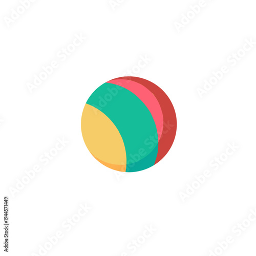 Ball toy icon for baby play activity and childhood entertainment concept.