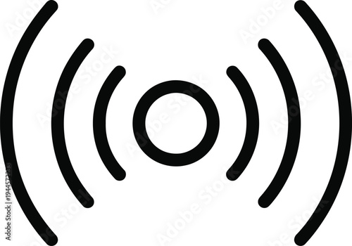 Wi fi signal icon with concentric circles