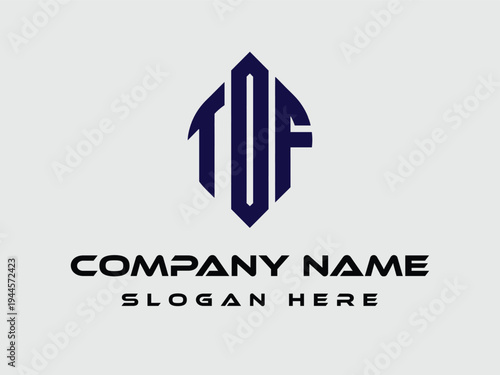 TDF letter logo design,TDF polygon simple style with deepblue color variation letter logo ,TDF minimalist and classic logo