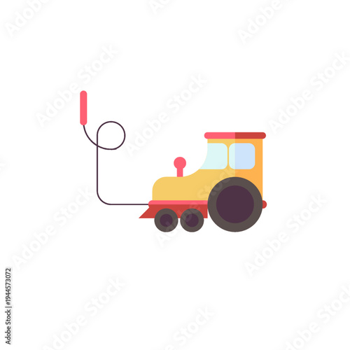 Pull toy icon for baby walking training and early childhood development.