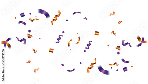 Festive celebration background with falling confetti streamers ribbons colorful party illustration vector artwork design