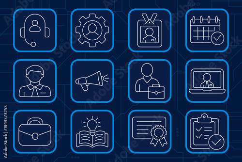 Museum set icon. Rope barrier, painting frame, ticket, diamond, information sign, no touch symbol, ancient vase, treasure chest, temple building, pharaoh mask, television display, column pillar