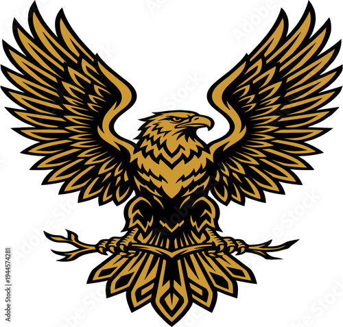 eagle with shield