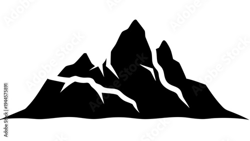 Mountain landscape minimal vector