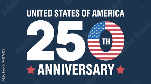 United States of America 250th Anniversary celebration logo design