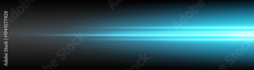 Abstract dark background with glowing cyan turquoise horizontal light beams and subtle lens flare. Smooth gradient fade to black, cinematic sci-fi style, perfect for tech, energy, futuristic