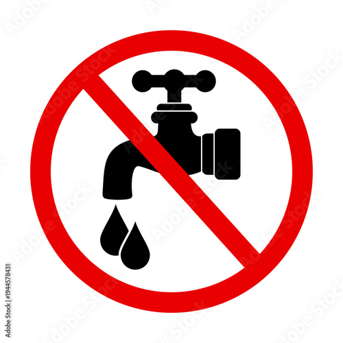 znak zakazu używania wody