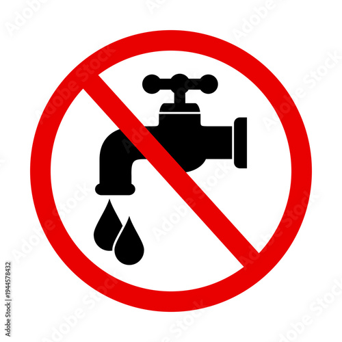 znak zakazu używania wody