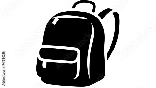 Kids school bag vector illustration, colorful cartoon style