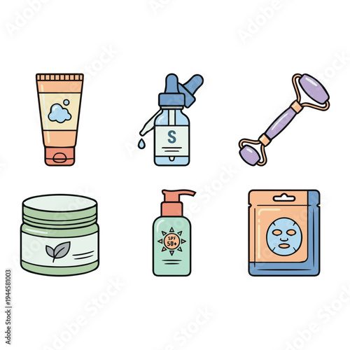 Skincare Routine Tools and Products
