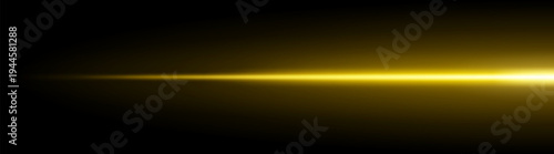 Abstract dark background with intense horizontal light streak glowing in center. Smooth fade to black, cinematic lens flare, ideal for sci-fi, tech, futuristic, energy themes.