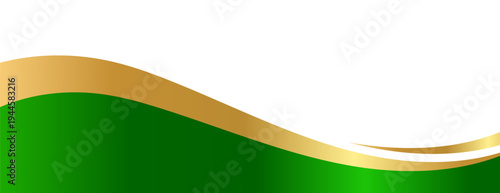  Flowing wave shapes border with a metallic gold edge, perfect for certificates, formal invitations