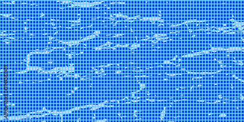 Blue and white water ripples light surface overlay background. 3d clear ocean surface pattern with reflection effect backdrop. Marble desaturated texture.