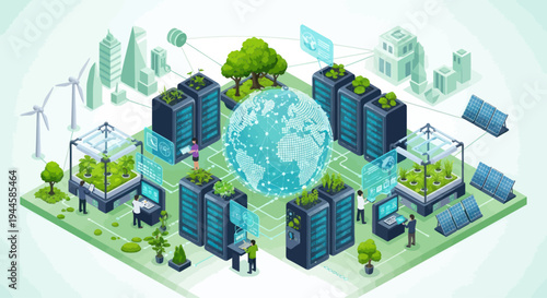 Smart City Technology: Sustainable Urban Network with Green Energy and Data Centers