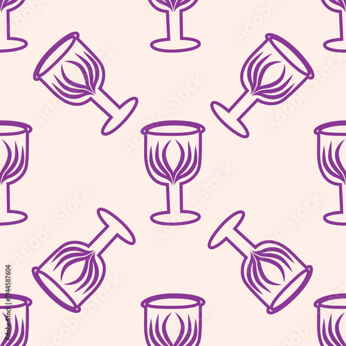 Silhouettes Magic symbols seamless pattern, with magical elements such as snake, eye, tarot cards, hand, skull, potion, moon, butterfly, mushrooms, stars. Witchcraft theme symbols and elements.