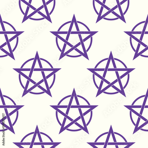 Silhouettes Magic symbols seamless pattern, with magical elements such as snake, eye, tarot cards, hand, skull, potion, moon, butterfly, mushrooms, stars. Witchcraft theme symbols and elements.
