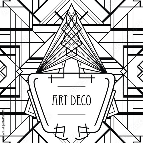 Black and white vector illustration of a seated flapper girl in 1920s style, wearing vintage lingerie. Elegant line art artwork presented in two design variations, inspired by Art Deco and retro